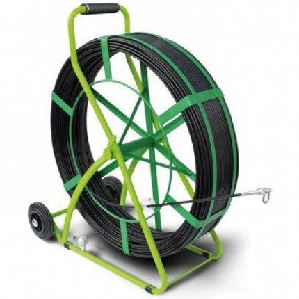 klk52055326 УЗК Greenlee - Пруток из стекловолокна 60 м ( o 6 мм ) в стальном барабане o 550 мм на подставке - для протяжки кабеля/провода KLAUKE
